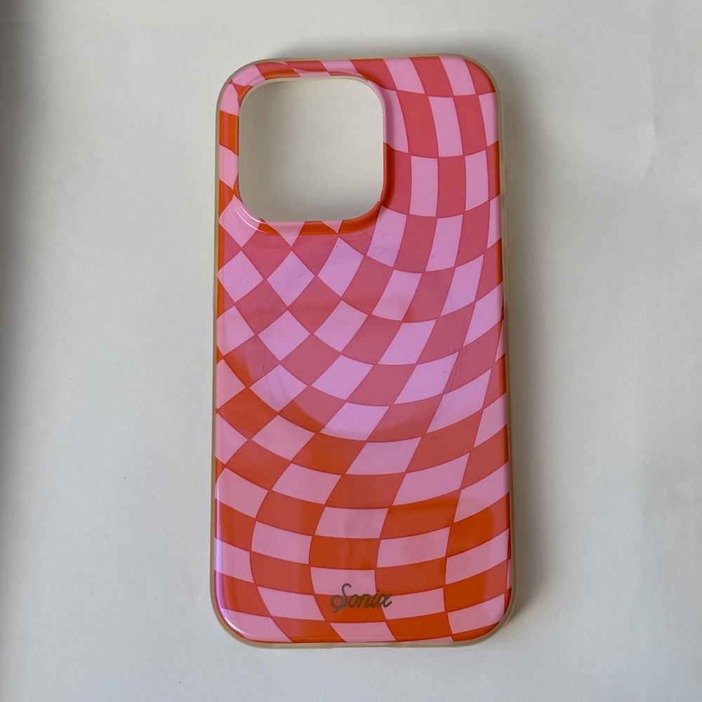 Sonix Checkmate Pink/Orange MagSafe® Compatible iPhone 15 Pro Case